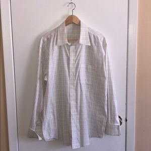 Men’s White Dress Cufflink Shirt